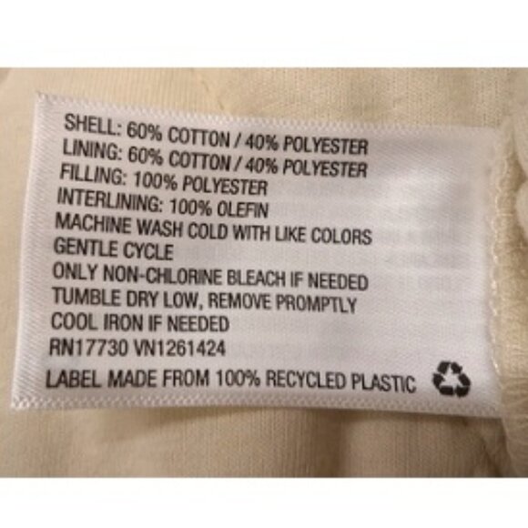 Wild Fable Unisex Adult Light Beige Hooded Quilted Jacket  -  Size Small - Picture 8 of 8